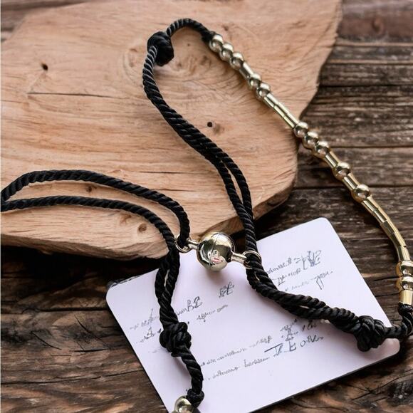 2 pc Morse Code I Love You Handmade Adjustable Bracelets NEW - Picture 2 of 10